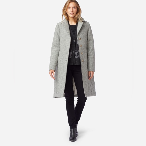 Pendleton Michigan Ave Water Resistant Wool Blend Long Down Coat - Picture 1 of 12